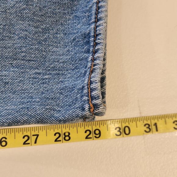 Levi's Mens Medium Wash Button Fly 501 Jeans Size 40x30 Straight Leg Minimalist - Picture 11 of 14